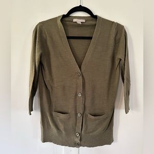 Banana Republic Olive Green Cardigan size Small